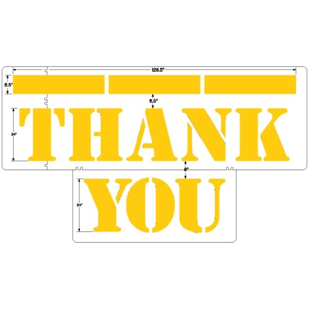Burger King 24 Inch THANK YOU w/ Bar Stencil