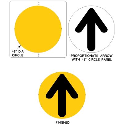 Burger King 48 Inch Circle & Arrow Stencil