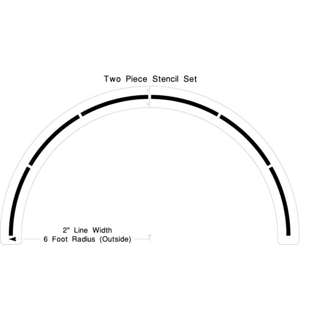 Basketball 6' Center Circle Stencil