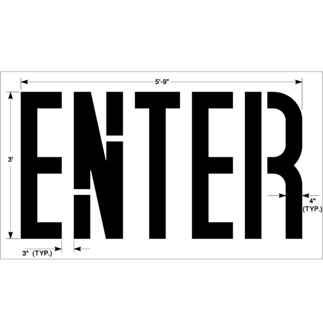 Walmart 36 Inch ENTER Stencil
