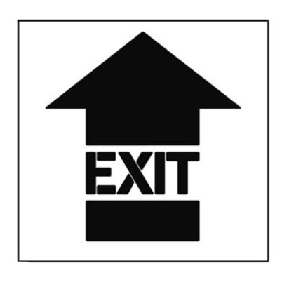 EXIT Arrow Stencil