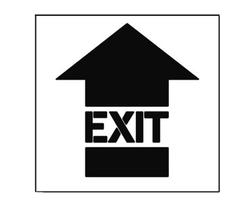 EXIT Arrow Stencil