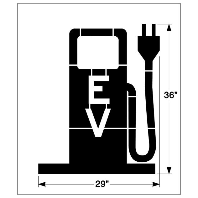 Electric Vehicle (EV) Parking/Charging Stencil - Image 2