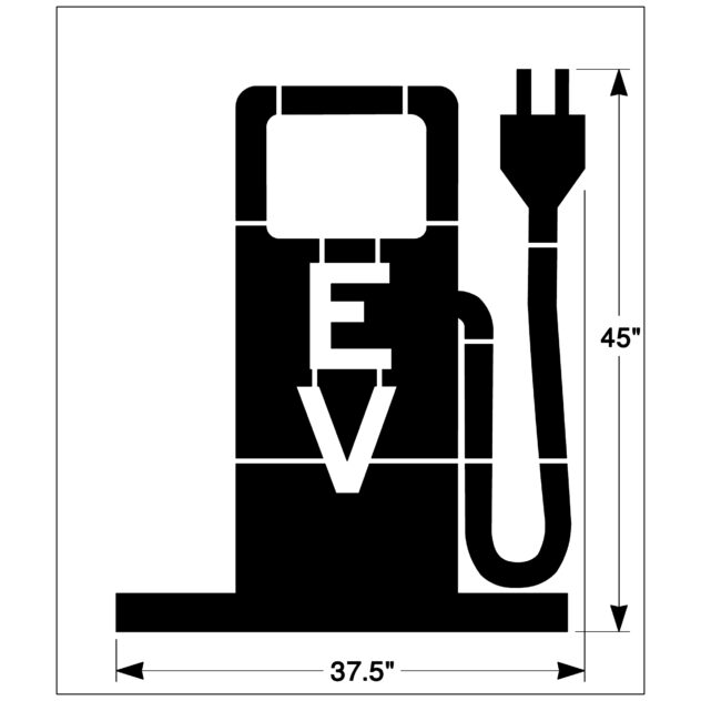 Electric Vehicle (EV) Parking/Charging Stencil