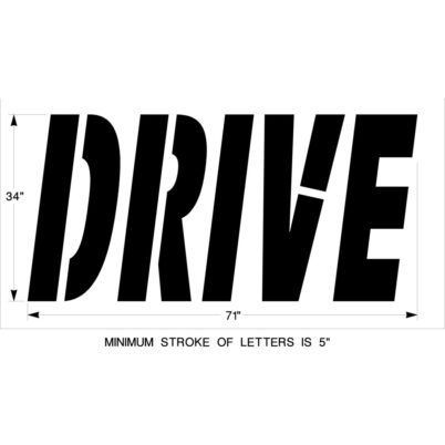 McDonalds 34 Inch DRIVE Stencil