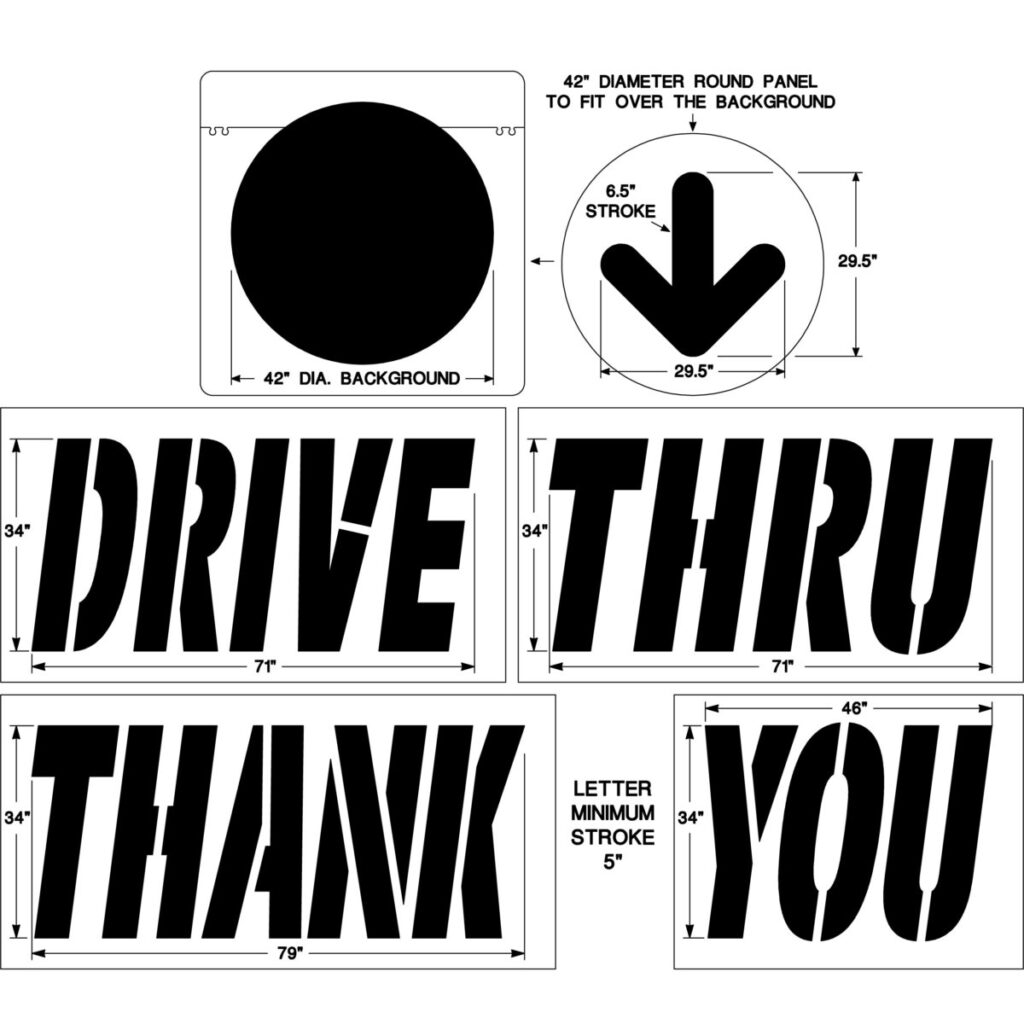 McDonalds Parking Lot Stencil Kit - Newstripe