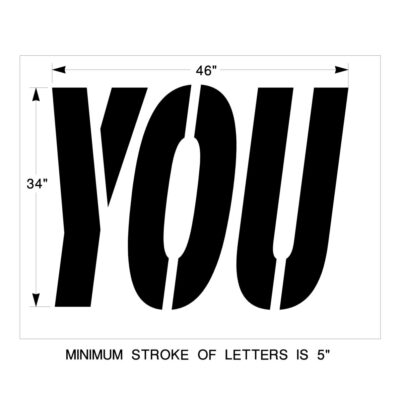 McDonalds 34 Inch YOU Stencil