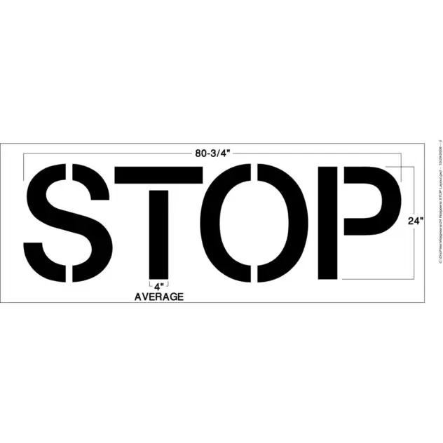 Walgreens 24 Inch STOP Stencil Newstripe