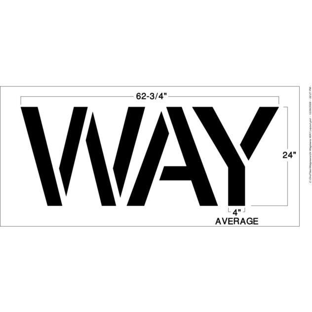 Walgreens 24 Inch WAY Stencil