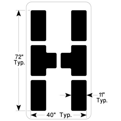 Block Individual Letter Stencil 72"