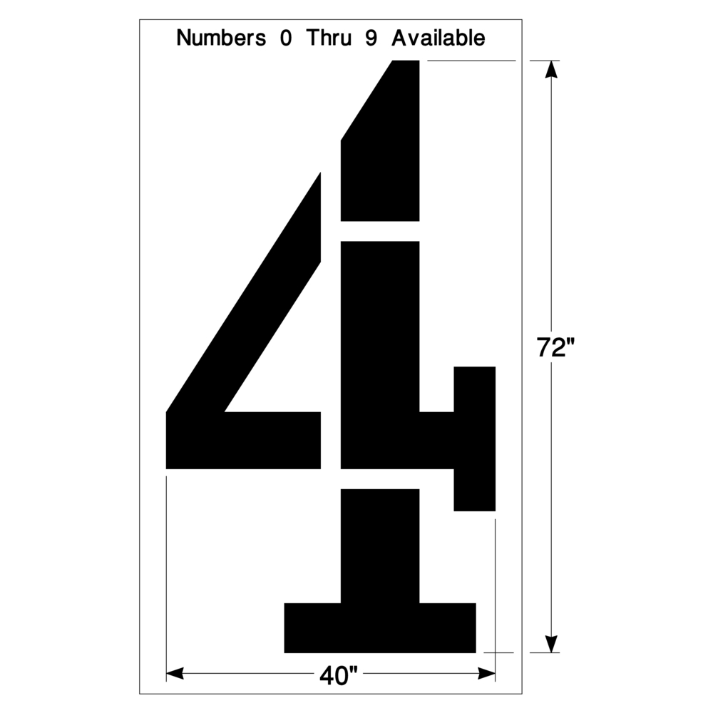 Individual Replacement Numbers for 72" Football Field Number Stencil Kit