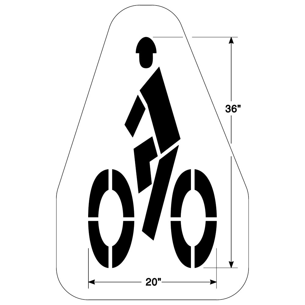 Federal Bike with Helmet Symbol Stencil