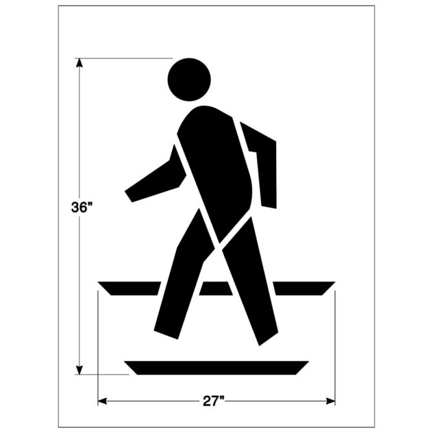 Federal Pedestrian Symbol Stencil - Image 2