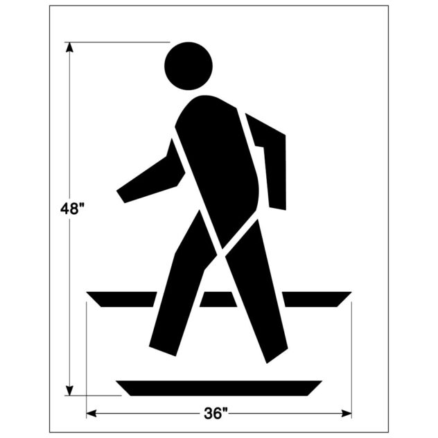 Federal Pedestrian Symbol Stencil