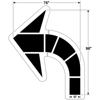 Federal Curved Arrow Stencil