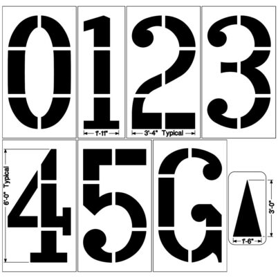 Football Field Number Stencil Kit