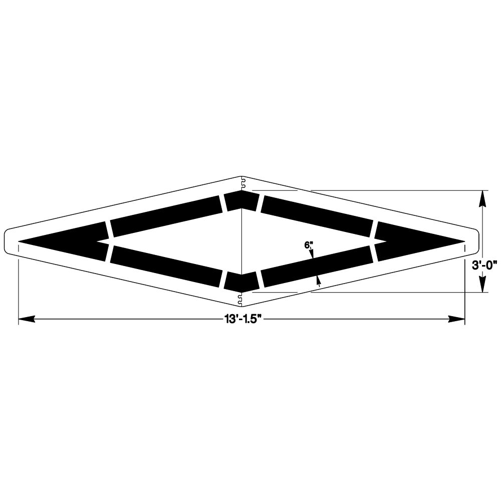 Federal Preferential Lane Symbol Stencil