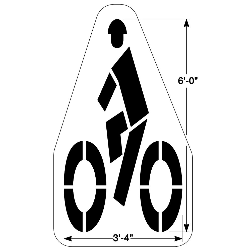 Federal Bike with Helmet Symbol Stencil - Image 3