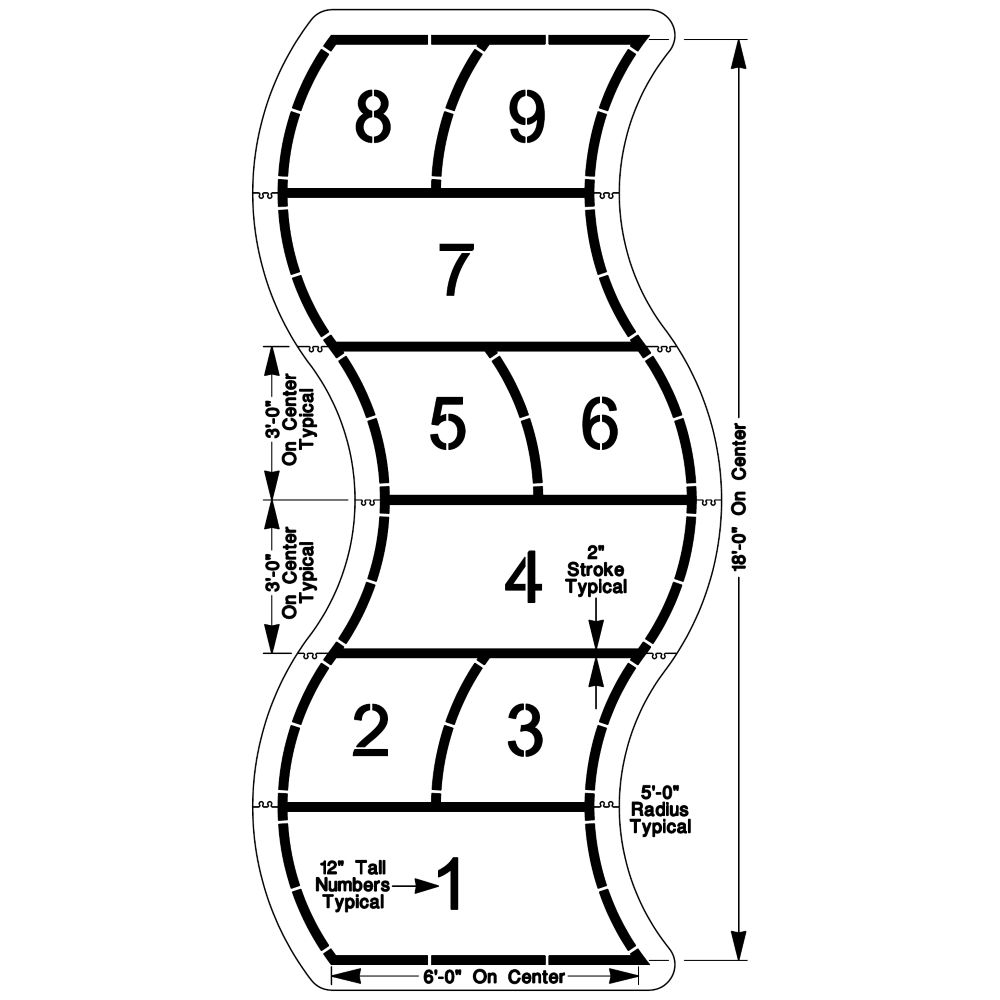 Accessible Playground Hopscotch Stencil