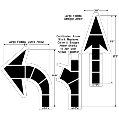 Federal Arrow Stencil Set
