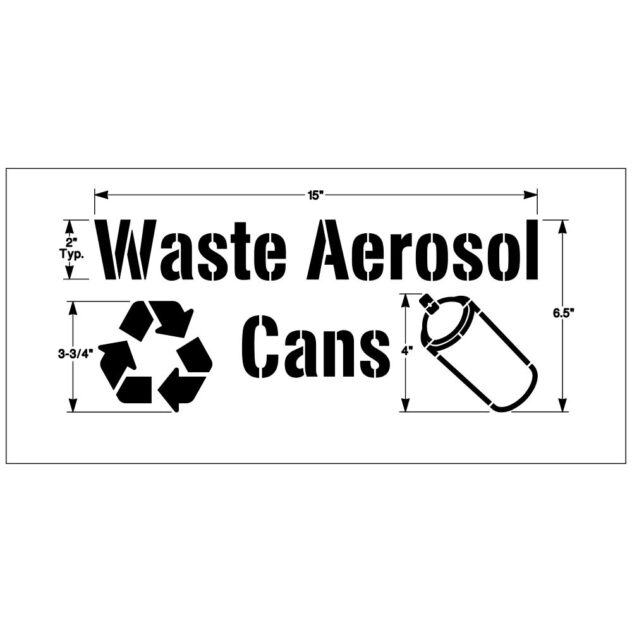 Waste Aerosol Cans Disposal Stencil