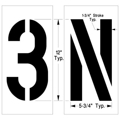 Individual Letter & Number Stencils