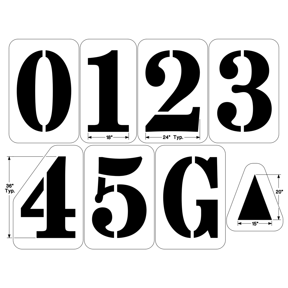Football Field Number Stencil Kit - Image 2