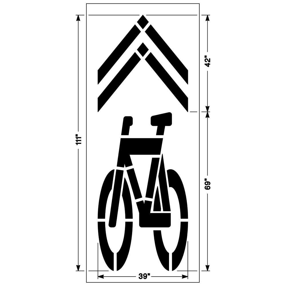 Federal Shared Roadway Bicycle Stencil