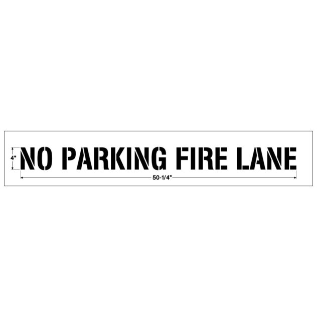NO PARKING FIRE LANE Combo Stencil