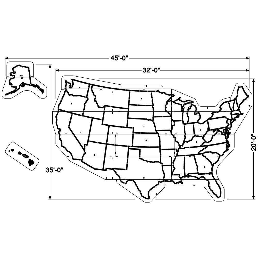 US Map Playground Stencil - Image 4