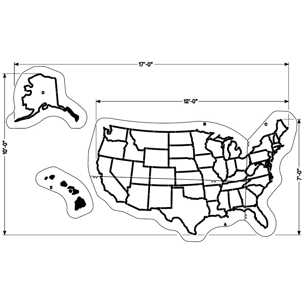 US Map Playground Stencil - Image 2