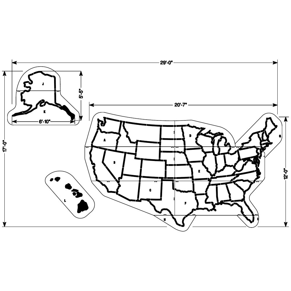 US Map Playground Stencil - Image 3