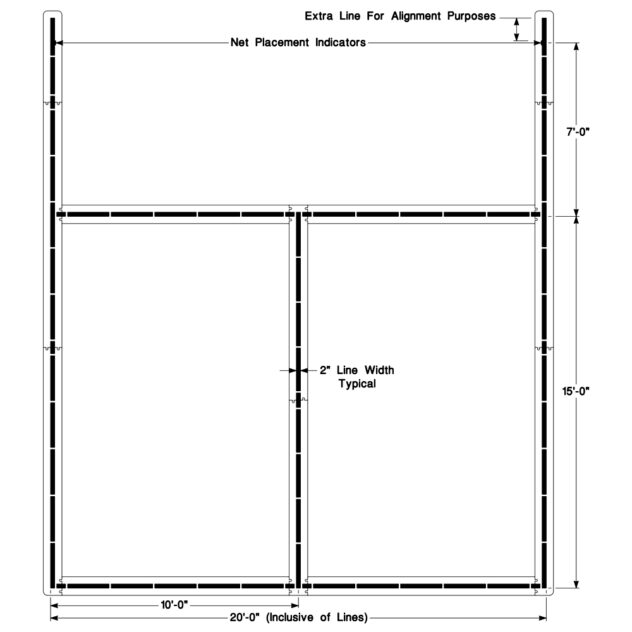 Pickleball Court Stencil (06/24) pickleball court dimensions