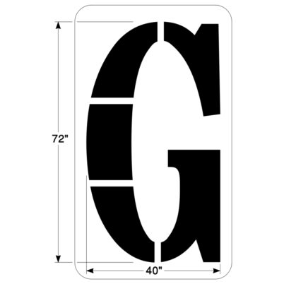 Football Field G Stencil 72โณ