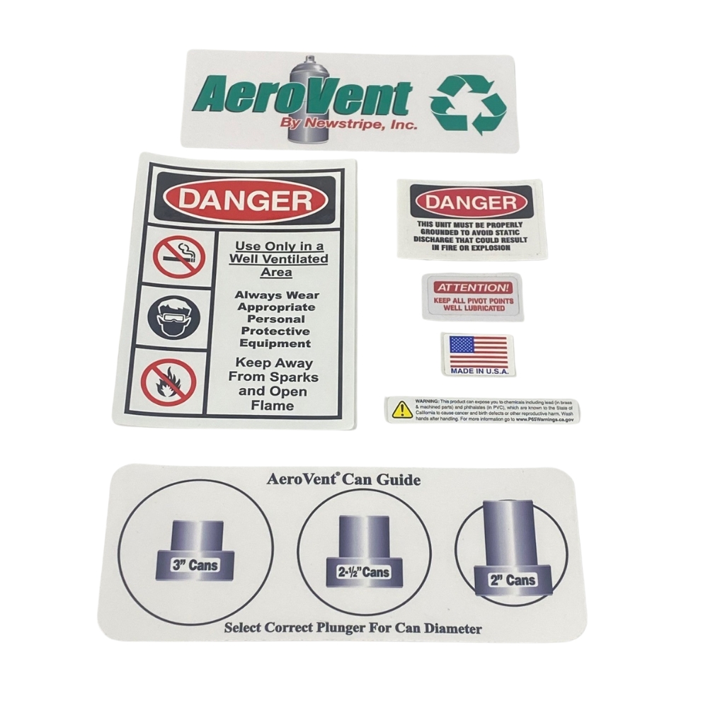 Decal Kit for AeroVent Standard & 1X