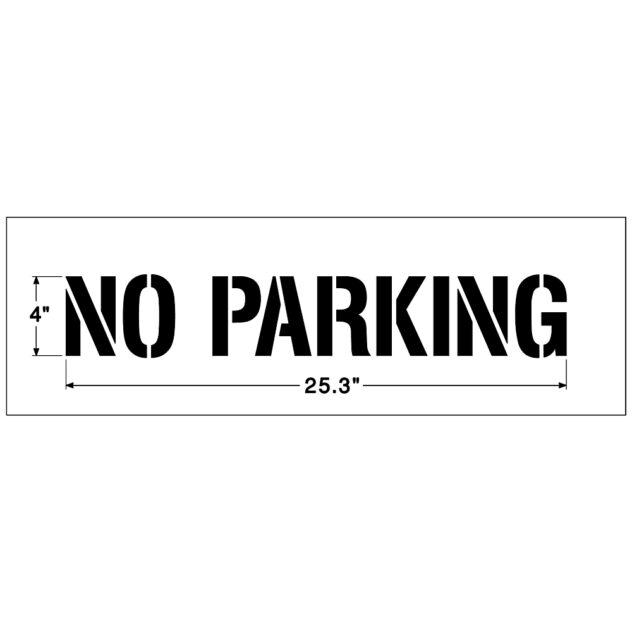 NO PARKING Stencil - Image 2