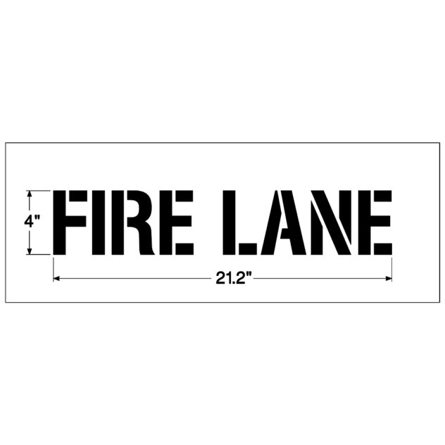 FIRE LANE Stencil - Image 2