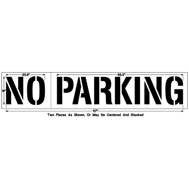 NO PARKING Stencil - Image 6