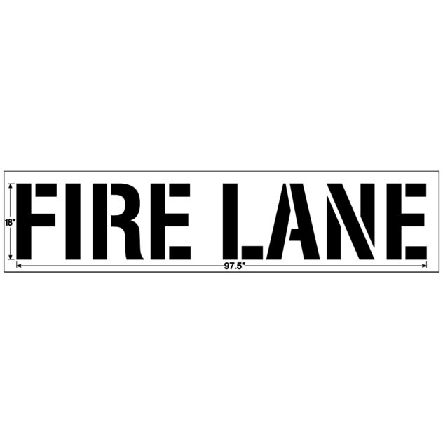 FIRE LANE Stencil - Image 6