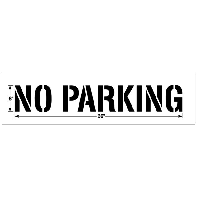 NO PARKING Stencil - Image 3