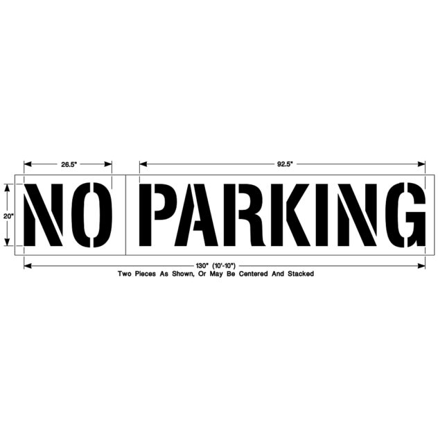 NO PARKING Stencil - Image 7