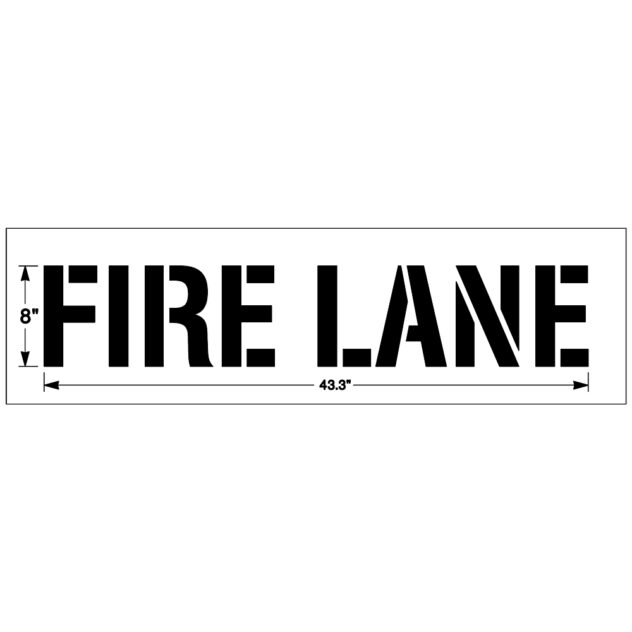 FIRE LANE Stencil - Image 4