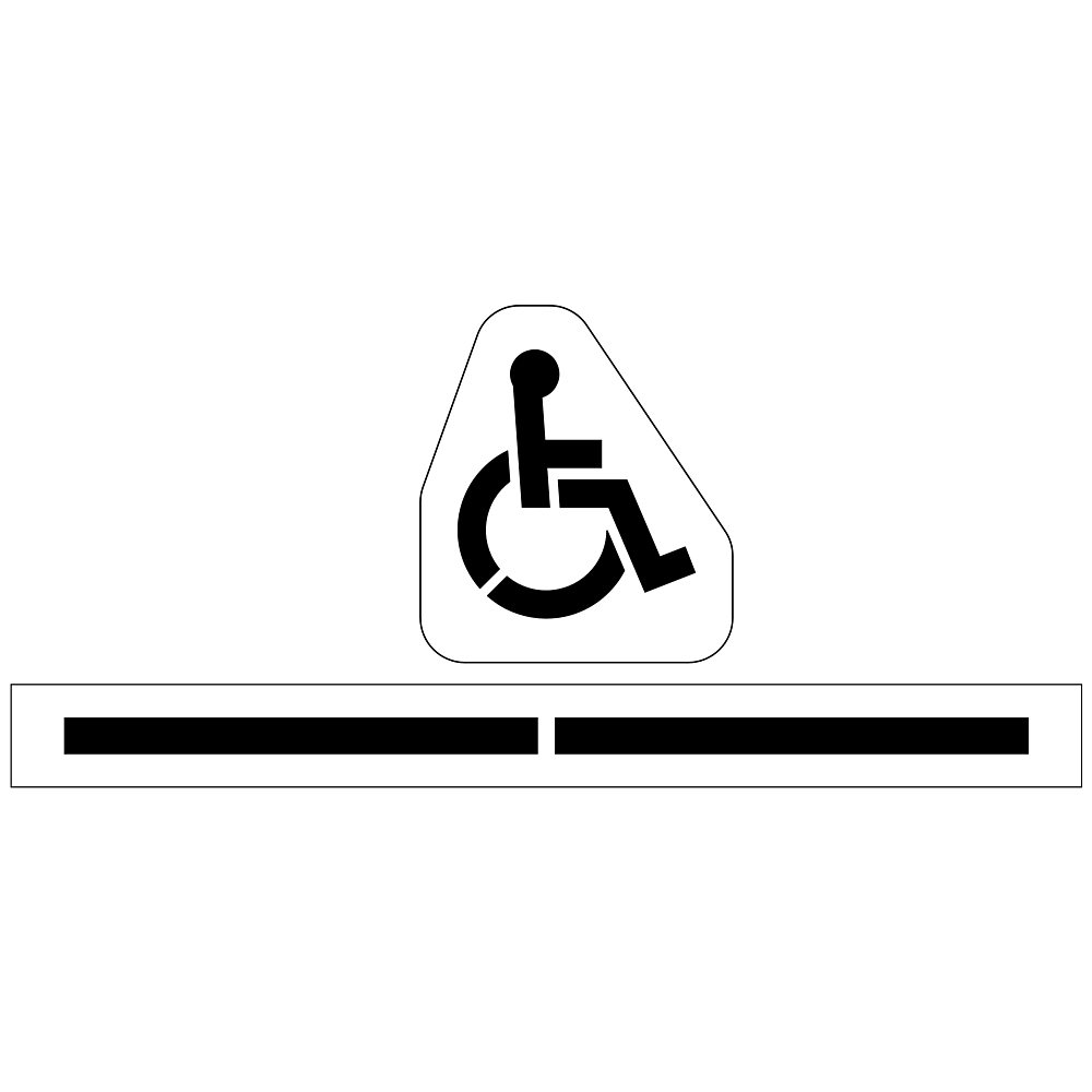 Handicap & Line Stencil Combo Kit