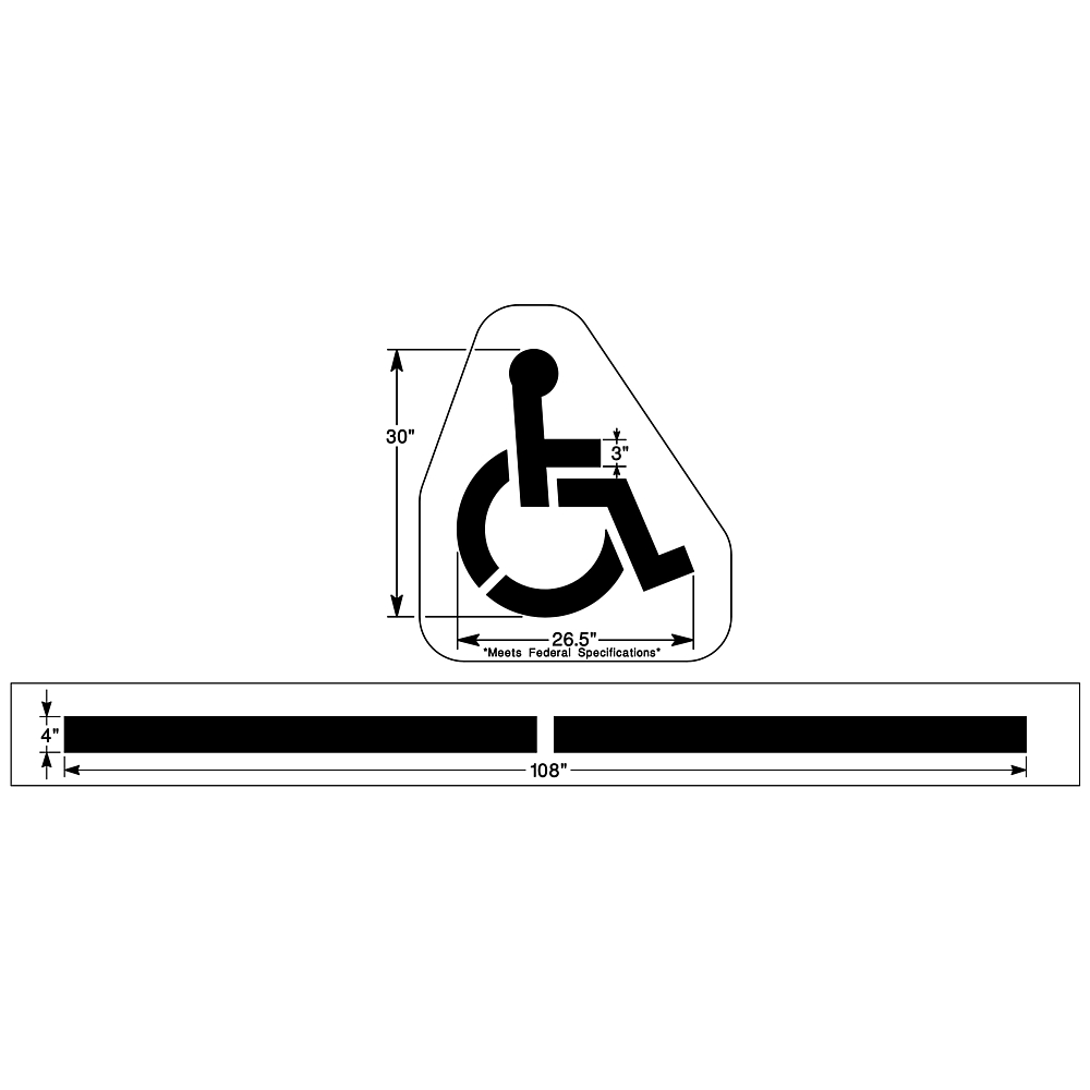Handicap & Line Stencil Combo Kit - Image 2