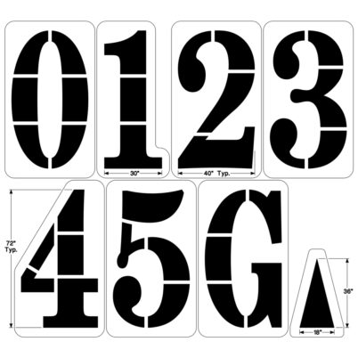 Football Field Number Stencil Kit