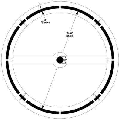 Tetherball Playground Stencil