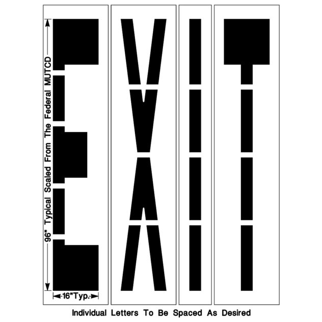 Federal EXIT Stencil - Newstripe