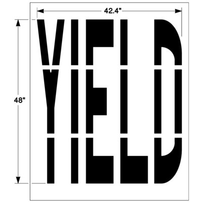 Federal YIELD Stencil