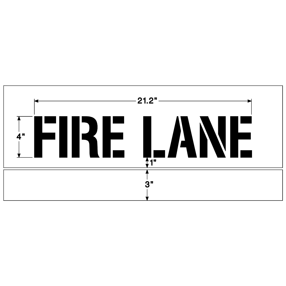 FIRE LANE Stencil - Image 3
